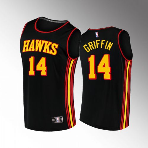 Atlanta Hawks 14 AJ Griffin Statement Jersey 2022-23 Black