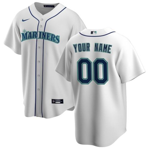 Seattle Mariners Home Custom Men Jersey - White