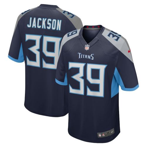 Matthew Jackson 39 Tennessee Titans Men Team Game Jersey - Navy