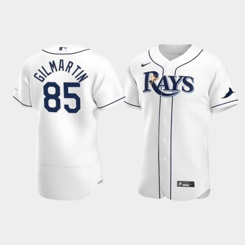 Men's Tampa Bay Rays 85 Sean Gilmartin White Home Jersey Jersey