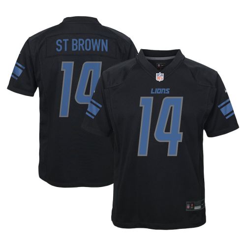 Amon-Ra St. Brown 14 Detroit Lions YOUTH Fashion Game Jersey - Black