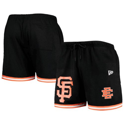 San Francisco Giants Team Standard Logo Mesh Shorts - Black