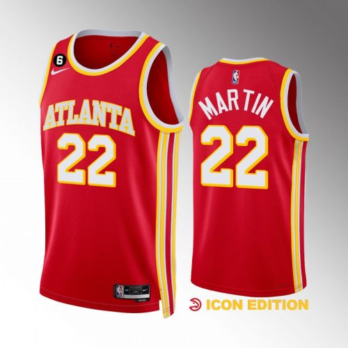 Tyrese Martin 22 Atlanta Hawks Icon Edition Red Jersey 2022-23 Swingman