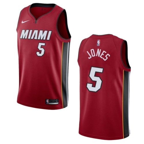 Men's Miami Heat 5 Derrick Jones Statement Swingman Jersey - Red