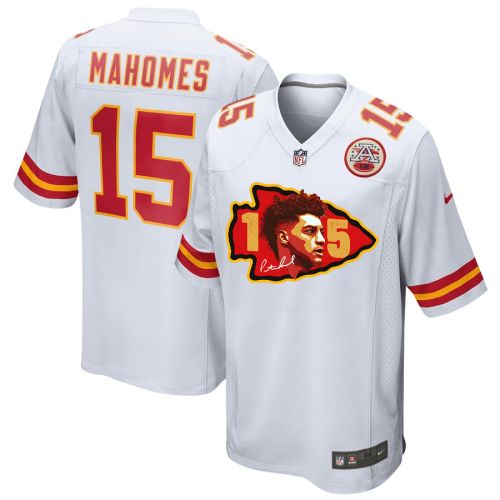 Patrick Mahomes 15 Signed Kansas City Chiefs Game Jersey - Men, White