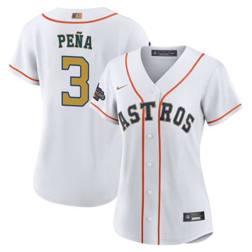 Jeremy Peña 3 Houston Astros 2023 Women Jersey - White/Gold