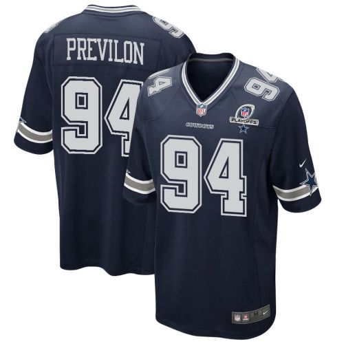 Willington Previlon 94 Dallas Cowboys 2023 Playoffs Patch Game Men Jersey - Navy