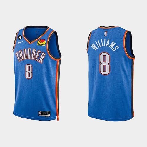 Oklahoma City Thunder 8 Jalen Williams 2022-23 Icon Edition White Men Jersey