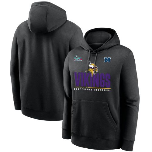 Minnesota Vikings NFC Conference Champions Black Pullover Hoodie