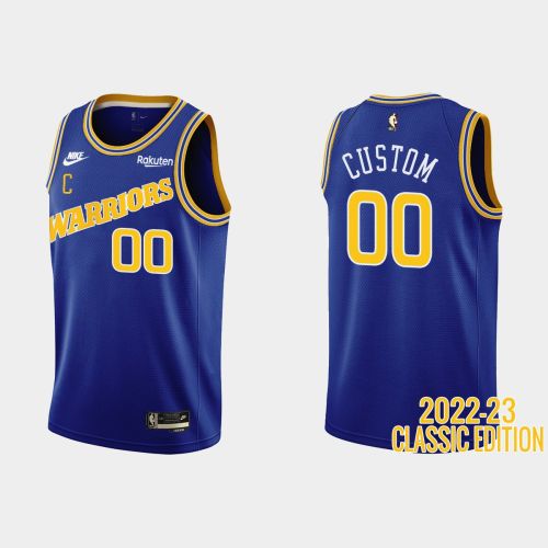 Golden State Warriors Custom 00 2022-23 Classic Edition Royal Men Jersey