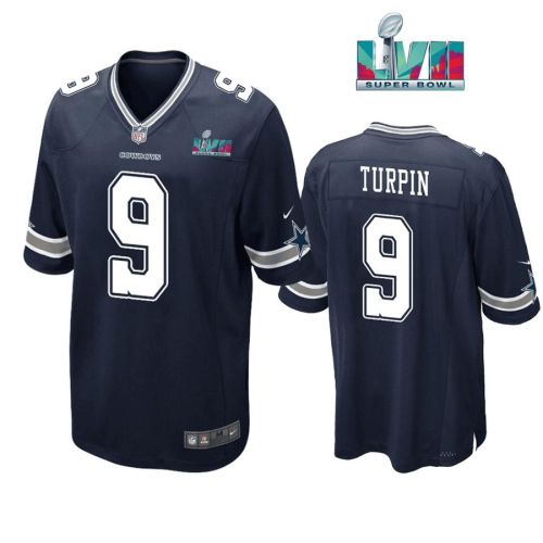 Kavontae Turpin 9 Dallas Cowboys Super Bowl LVII Super Bowl LVII Navy Men Game Jersey