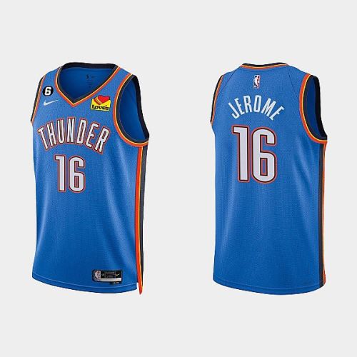 Oklahoma City Thunder 16 Ty Jerome 2022-23 Icon Edition White Men Jersey