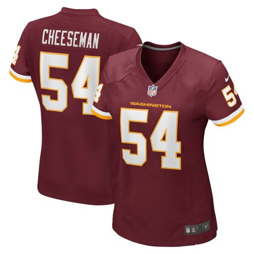 Camaron Cheeseman 54 Washington Commanders Football Team Game Women Jersey - Burgundy