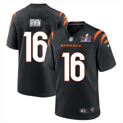 Trenton Irwin 16 Cincinnati Bengals Super Bowl LVIII Men Home Limited Jersey - Black