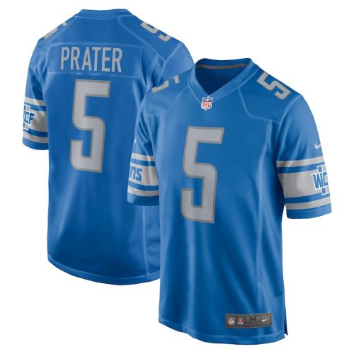 Matt Prater 5 Detroit Lions Men Game Jersey - Blue