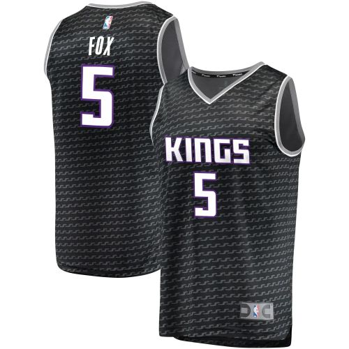 De'aaron Fox Sacramento Kings Fast Break Jersey Black - Statement Edition