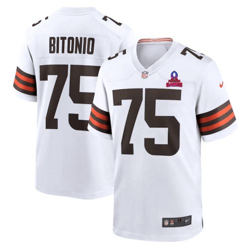 Joel Bitonio 75 Cleveland Browns 2024 Pro Bowl Patch Game Men Jersey - White