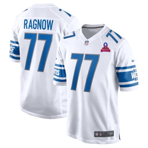 Frank Ragnow 77 Detroit Lions 2024 Pro Bowl Patch Game Men Jersey - White