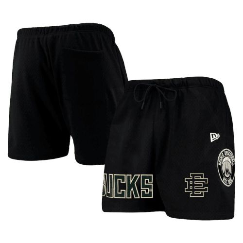 Milwaukee Bucks Team Black Mesh Capsule Shorts - Men