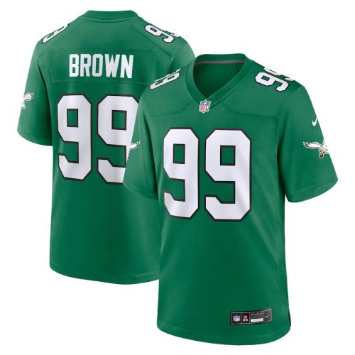 Jerome Brown 99 Philadelphia Eagles Alternate Game Men Jersey - Kelly Green