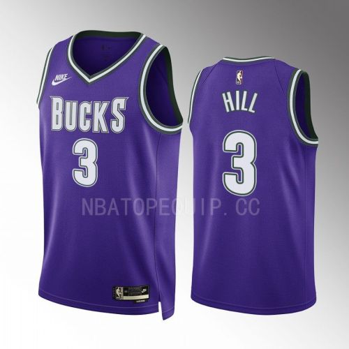 Milwaukee Bucks George Hill 3 2022-23 Classic Edition Purple Jersey