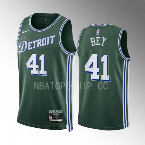 Saddiq Bey 41 2022-23 Detroit Pistons Green City Edition Jersey Swingman