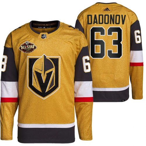 Men Vegas Golden Knights 63 Evgenii Dadonov Primegreen Gold Jersey 2023 All-Star Jersey