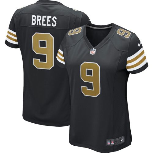 Drew Brees 9 New Orleans Saints Women's Game Jersey - Black