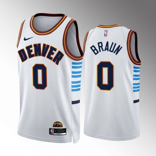 Christian Braun 0 2022-23 Denver Nuggets White City Edition Men Jersey Swingman