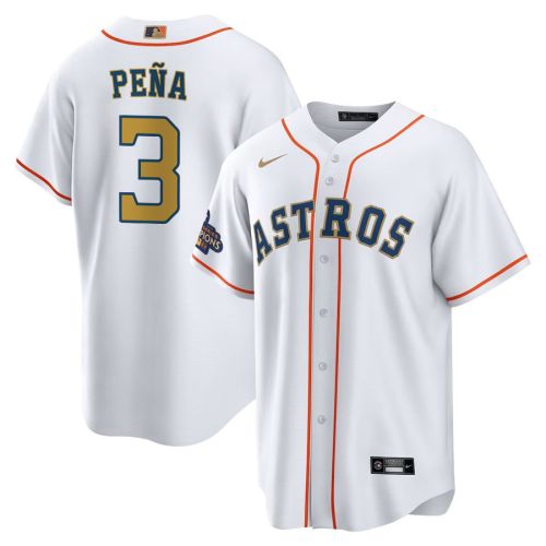 Jeremy Peña 3 Houston Astros 2023 Men Jersey - White/Gold