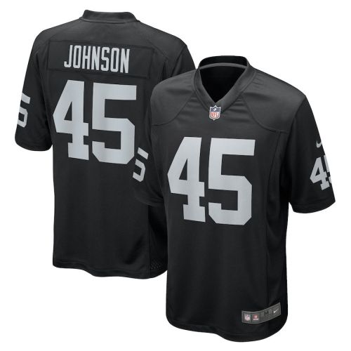 Jaquan Johnson 45 Las Vegas Raiders Game Player Men Jersey - Black