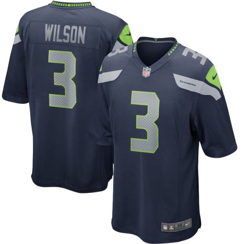 Russell Wilson 3 Seattle Seahawks Men Game Jersey - College Navy