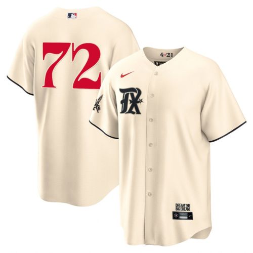 Jonathan Hernández 72 Texas Rangers 2023 City Connect Cool Base Game Jersey - Cream