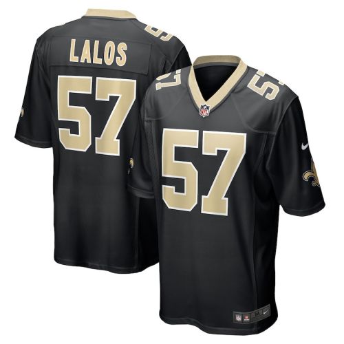 Niko Lalos 57 New Orleans Saints Men's Team Game Jersey - Black