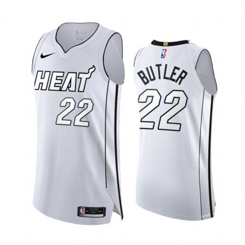 Jimmy Butler White Hot 22 Miami Heat 2022 Playoffs Jersey