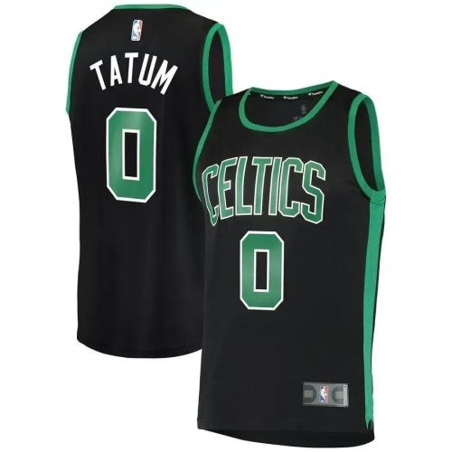 Jayson Tatum Boston Celtics Fast Break Jersey Black - Statement Edition