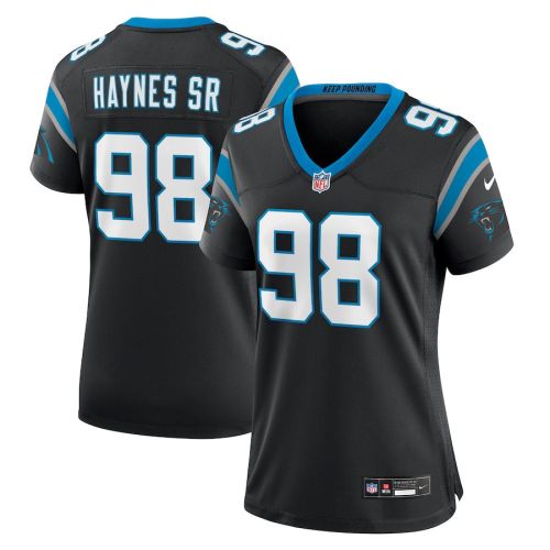 Marquis Haynes Sr. 98 Carolina Panthers Women's Team Game Jersey - Black