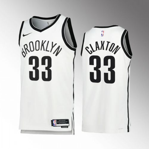 Nic Claxton 33 2022-23 Brooklyn Nets White Association Edition Jersey Swingman