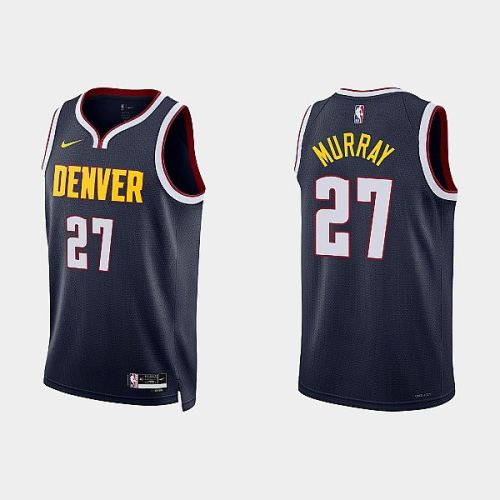 Denver Nuggets 27 Jamal Murray 2022-23 Icon Edition Navy Men Jersey