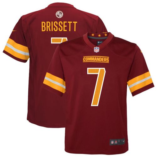 Jacoby Brissett 7 Washington Commanders Game Youth Jersey - Burgundy