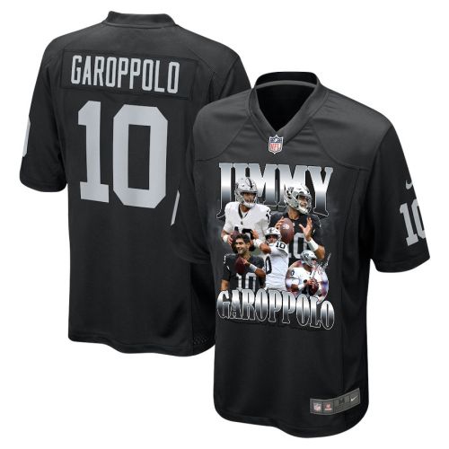 Jimmy Garoppolo 10 Las Vegas Raiders Gold Legend Men Game Jersey - Black