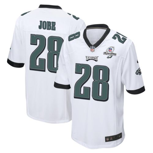 Josh Jobe 28 Philadelphia Eagles 2023 Playoffs Patch Game Men Jersey - White