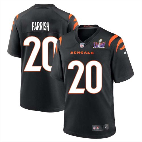 Lemar Parrish 20 Cincinnati Bengals Super Bowl LVIII Men Home Limited Jersey - Black