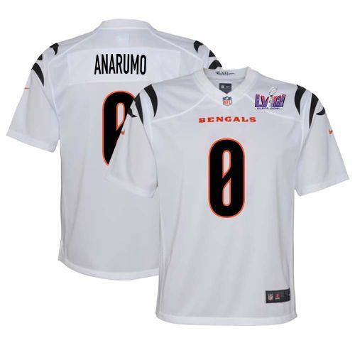 Lou Anarumo 0 Cincinnati Bengals Super Bowl LVIII YOUTH Away Limited Jersey - White