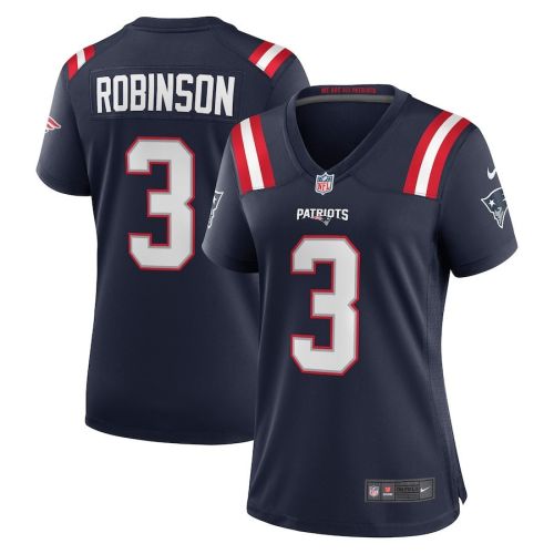 James Robinson New England Patriots Women's Player Game Jersey - Navy