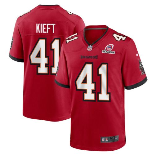 Ko Kieft 41 Tampa Bay Buccaneers 2023 Playoffs Patch Game Men Jersey - Red