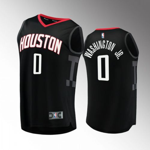 Houston Rockets 0 Tyty Washington Jr. Statement Jersey 2022-23 Black