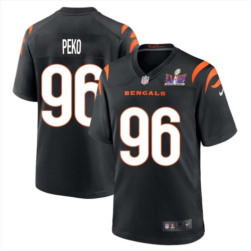 Domata Peko 96 Cincinnati Bengals Super Bowl LVIII Men Home Limited Jersey - Black