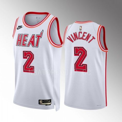 Miami Heat Gabe Vincent 2 2022-23 Classic Edition White Men Jersey Swingman