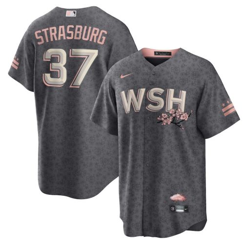 Stephen Strasburg 37 Washington Nationals City Connect Men Jersey - Gray